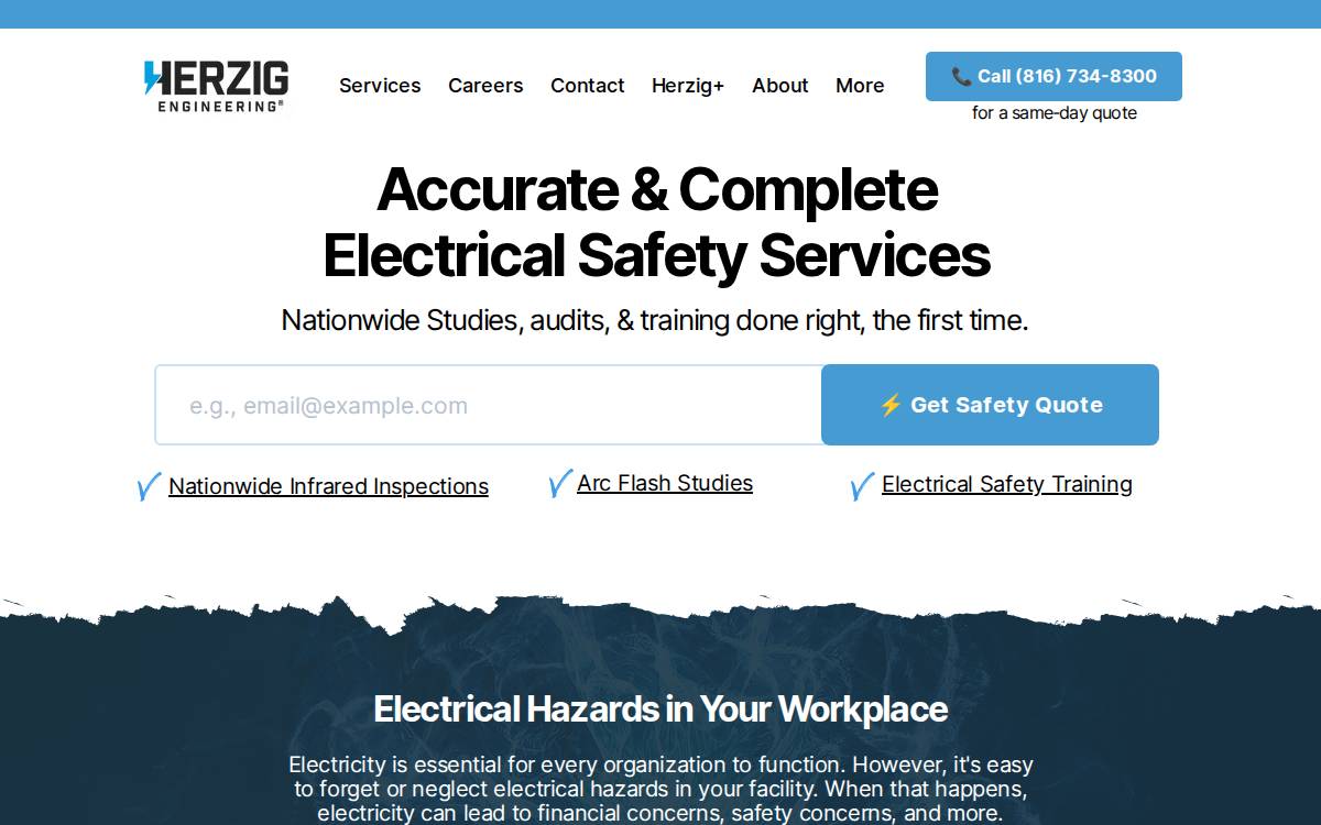 Herzig Engineering website preview