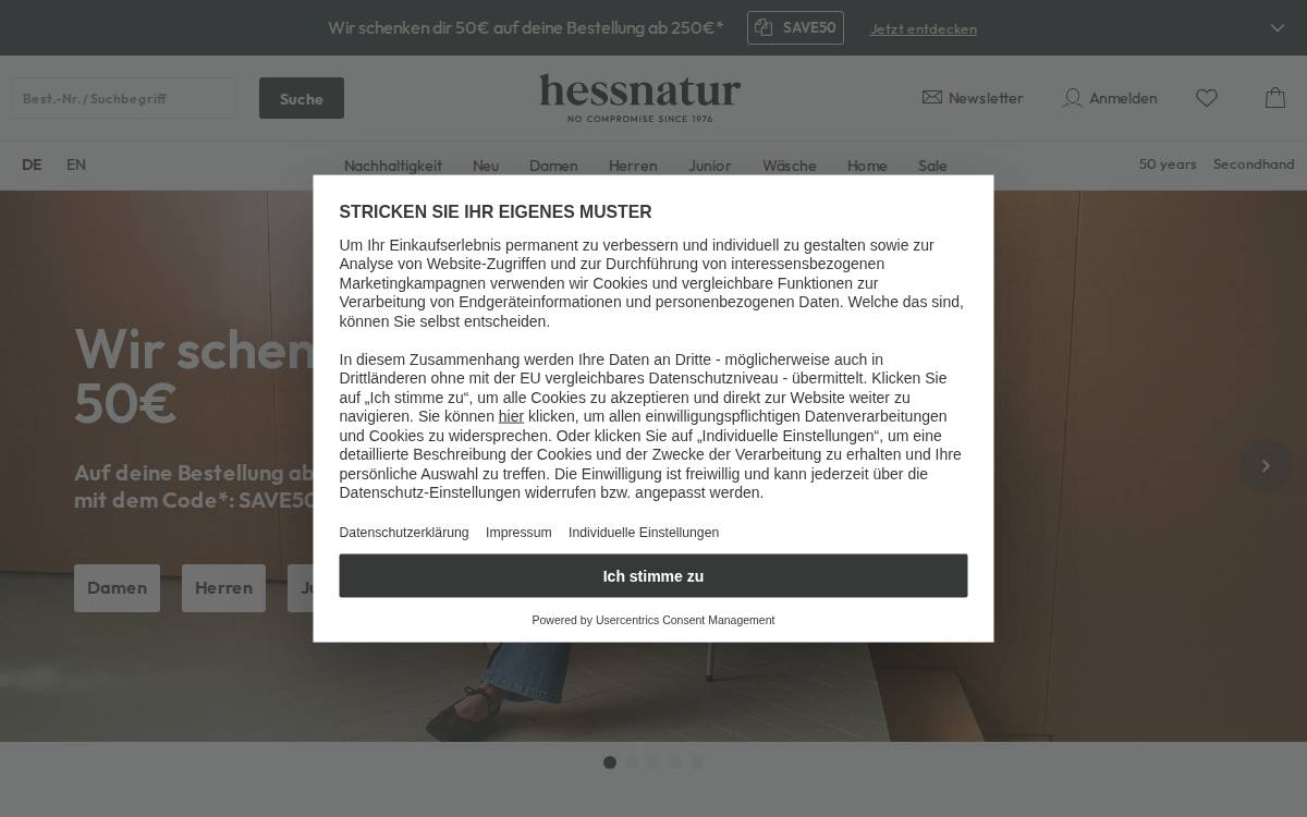 hessnatur website preview