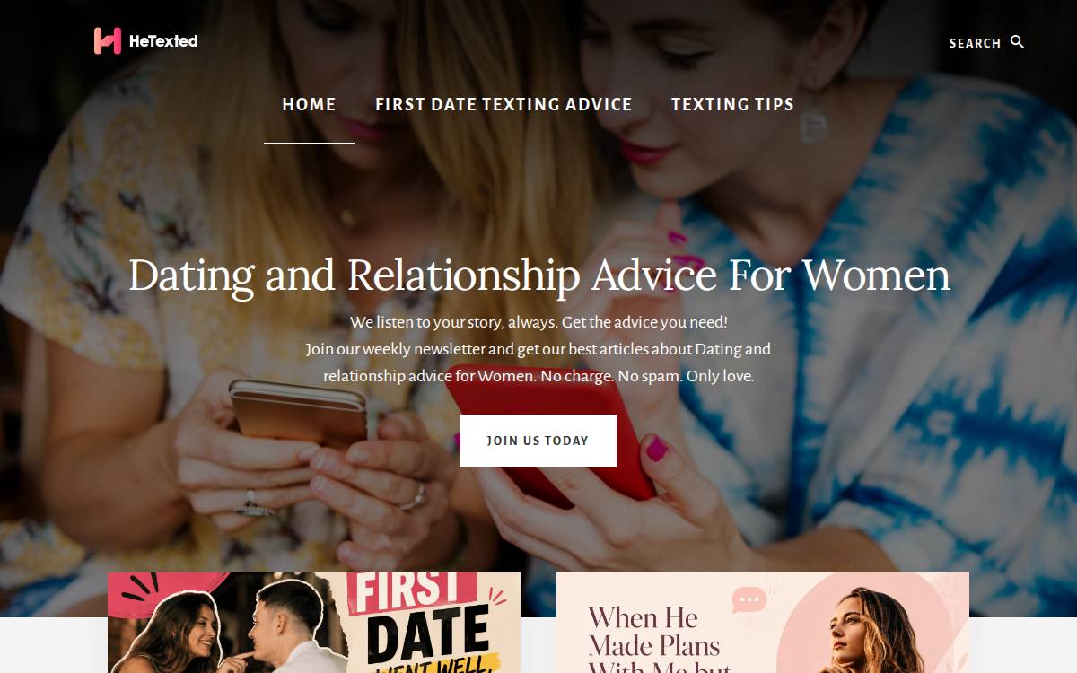 Hetexted website preview