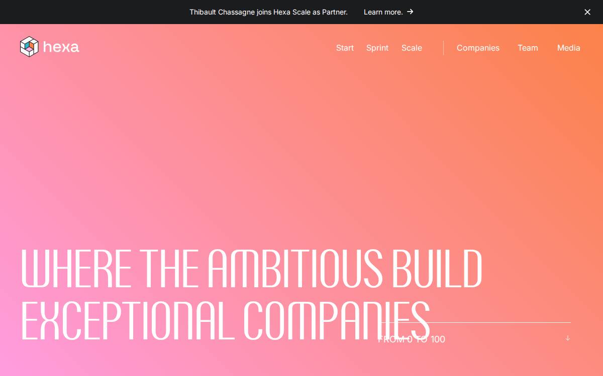 Hexa website preview