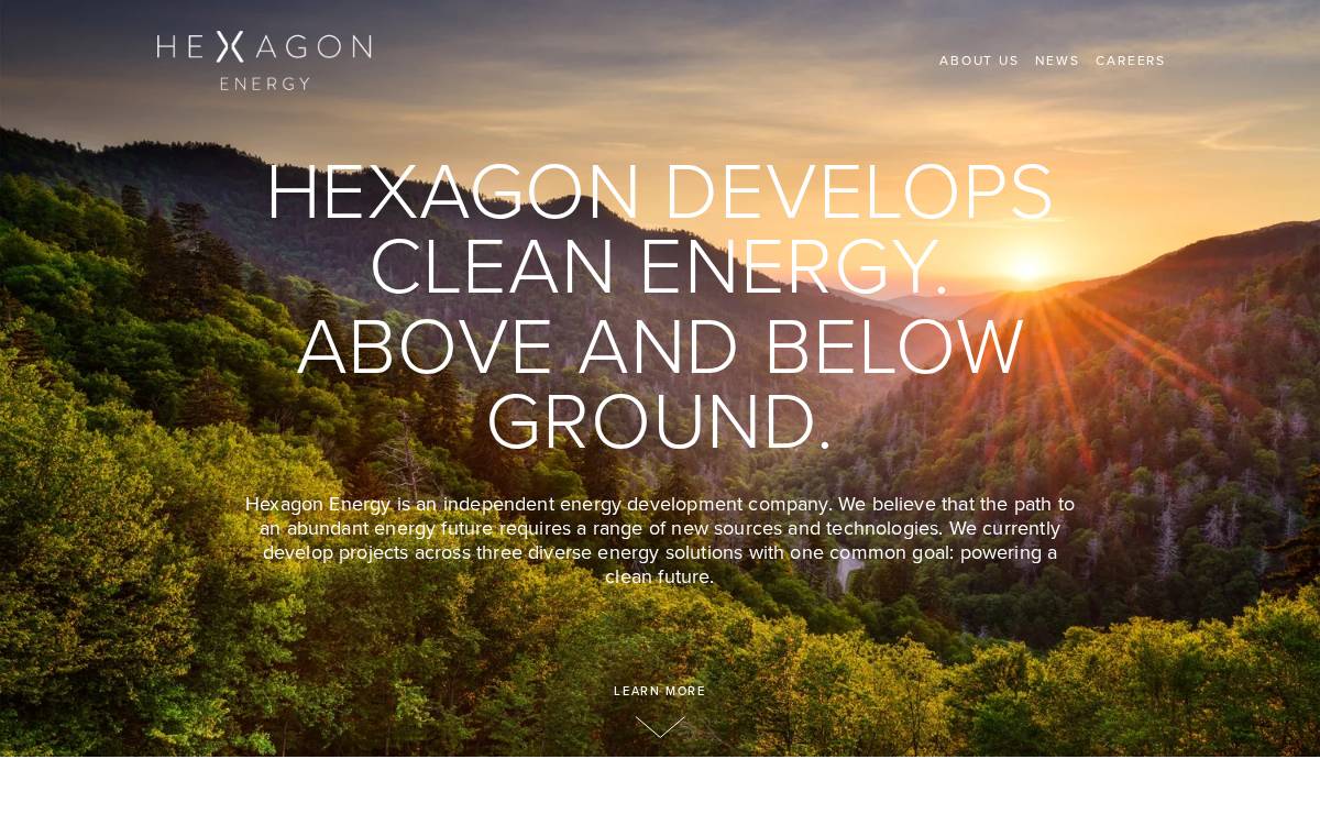 Hexagon Energy website preview