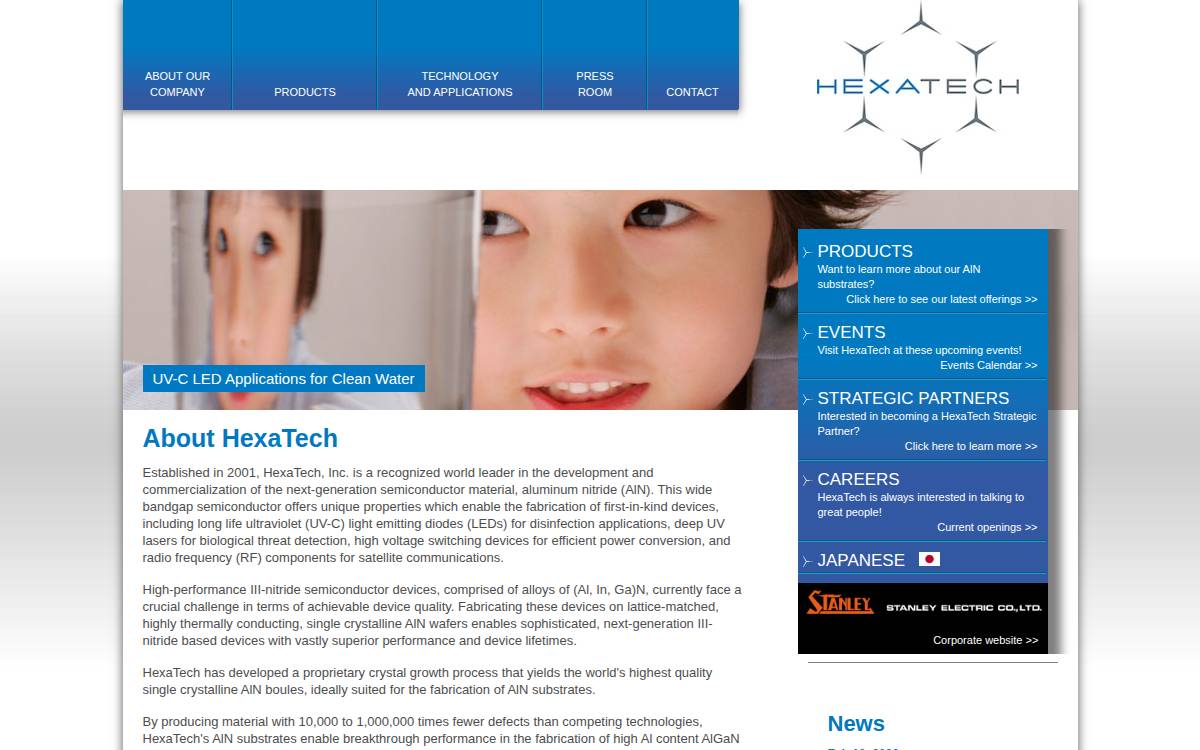 HexaTech website preview