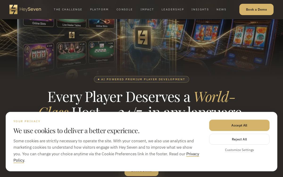 Hey Seven website preview