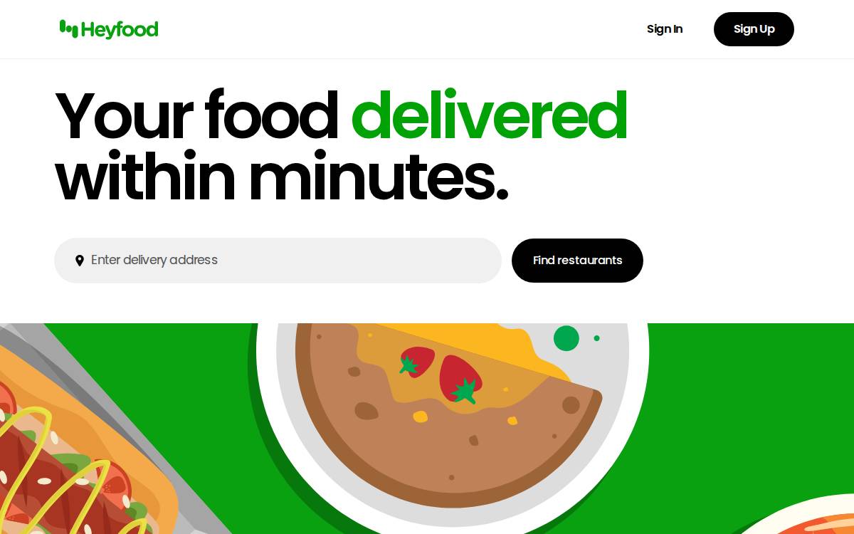 Heyfood website preview