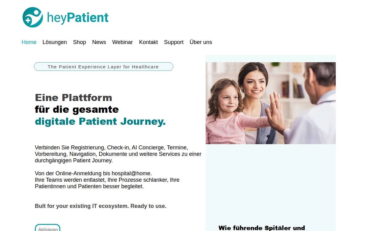 heyPatient website preview