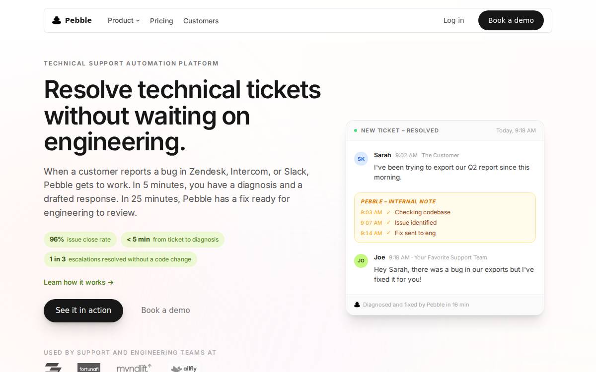 Heypebble website preview