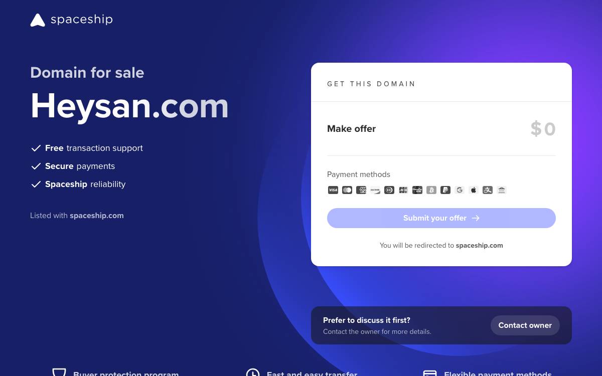 Heysan website preview