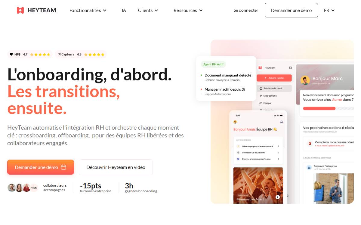 Heyteam website preview