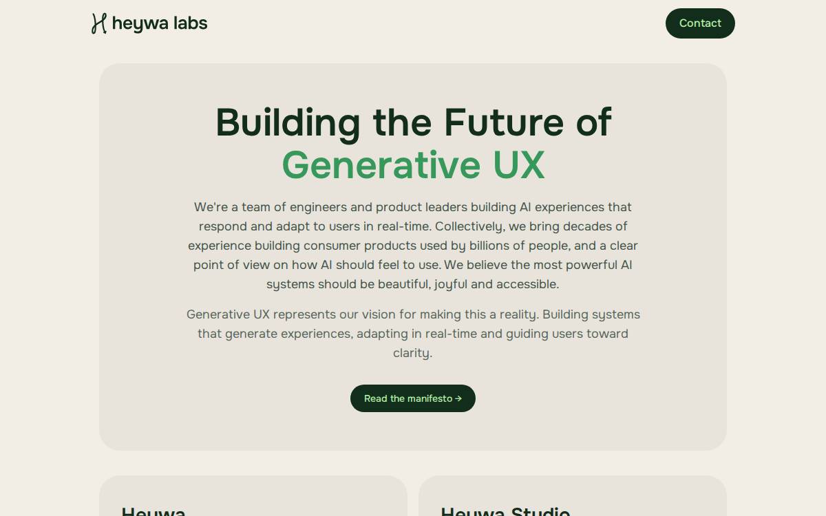 Heywa Labs website preview