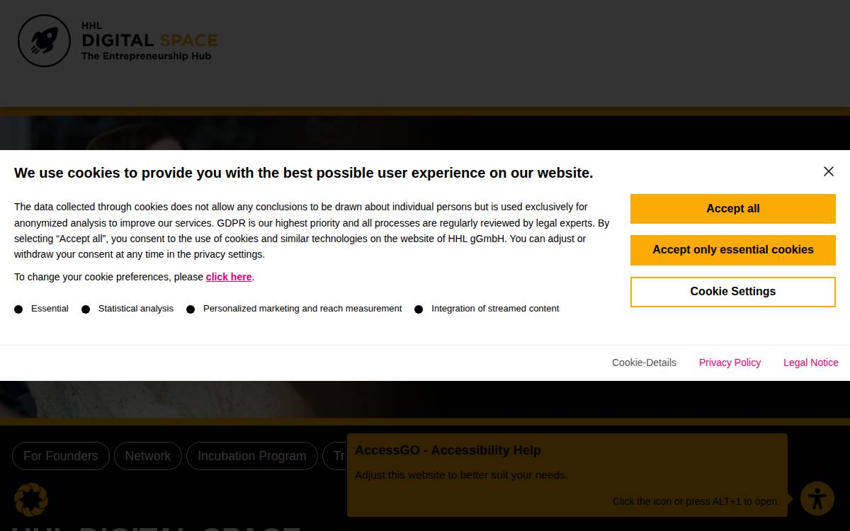 HHL DIGITAL SPACE website preview