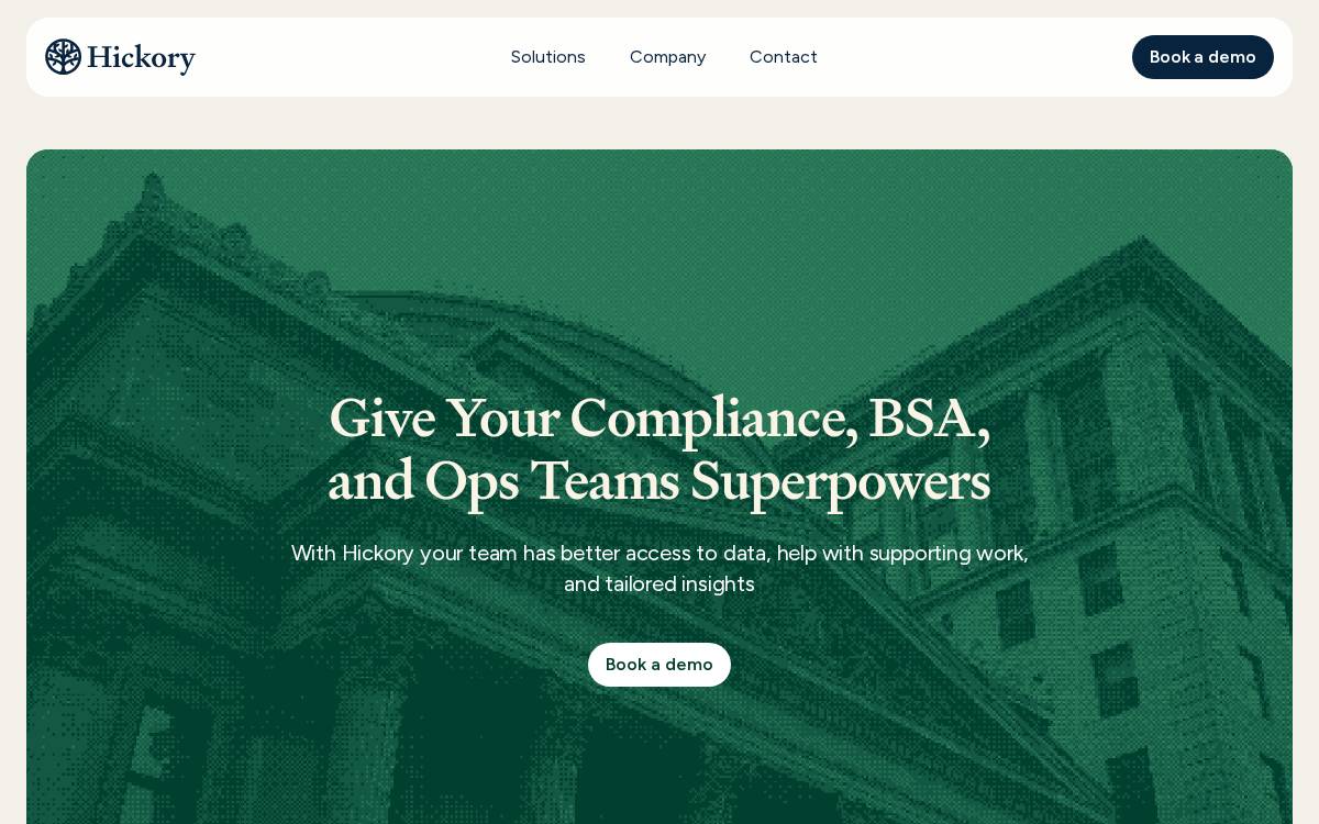 Hickory & Company website preview