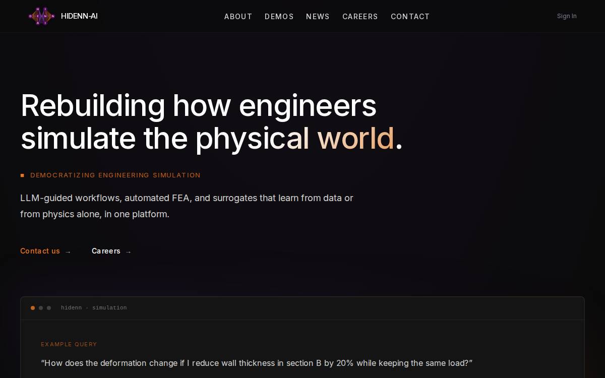 Hidenn-Ai website preview