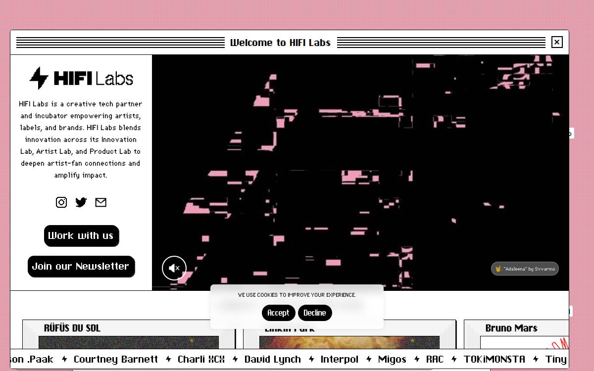HIFI Labs website preview