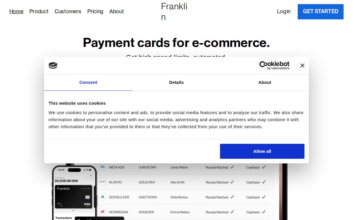 Hifranklin website preview
