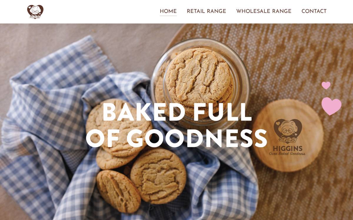 Higginsbakery website preview