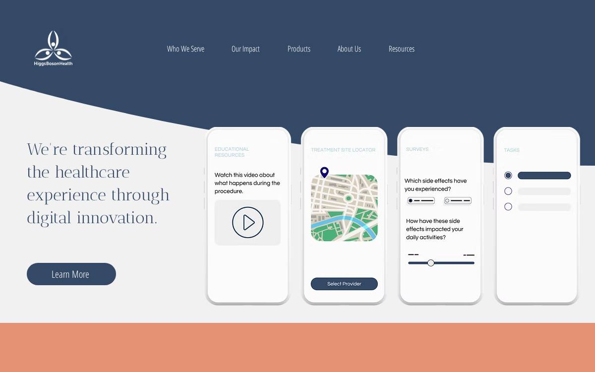 Higgs Boson website preview