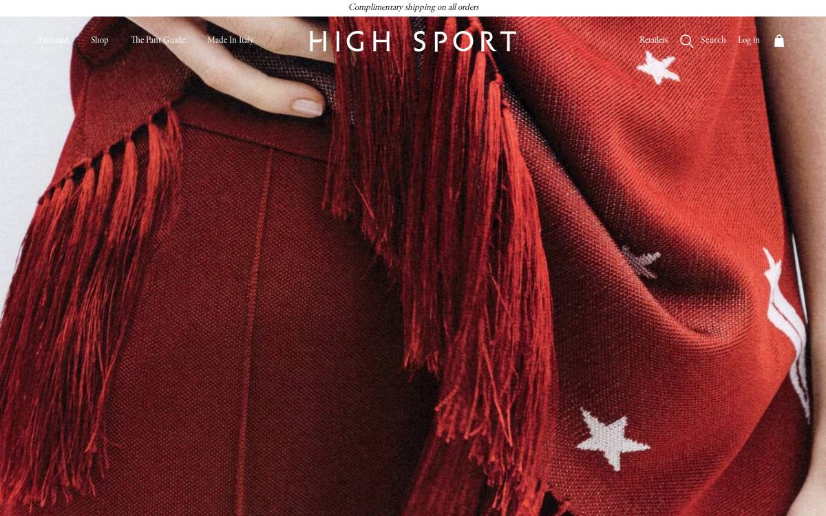 High Sport website preview