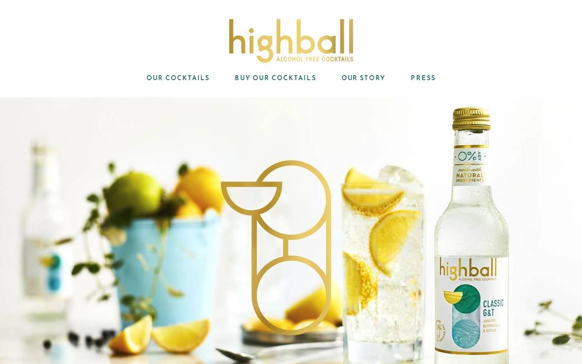 Highballcocktails website preview