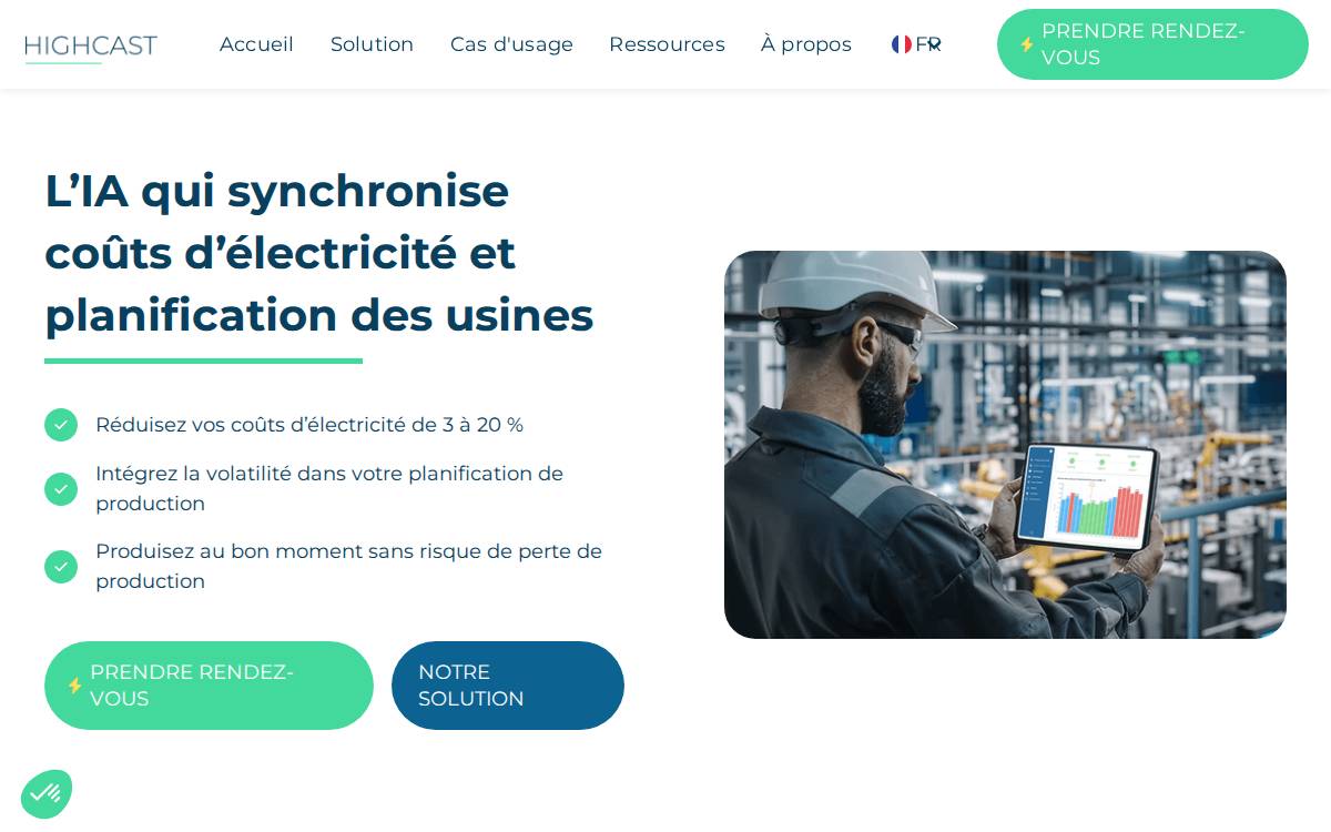 Highcast website preview