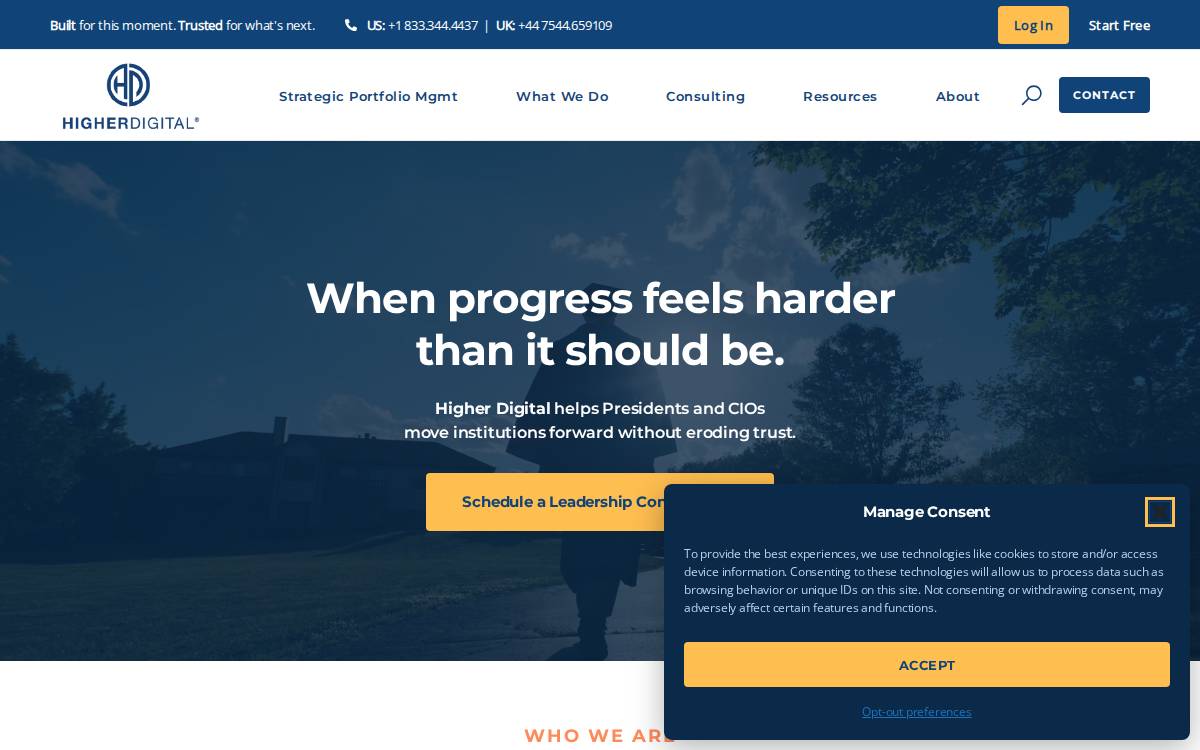 Higher Digital website preview