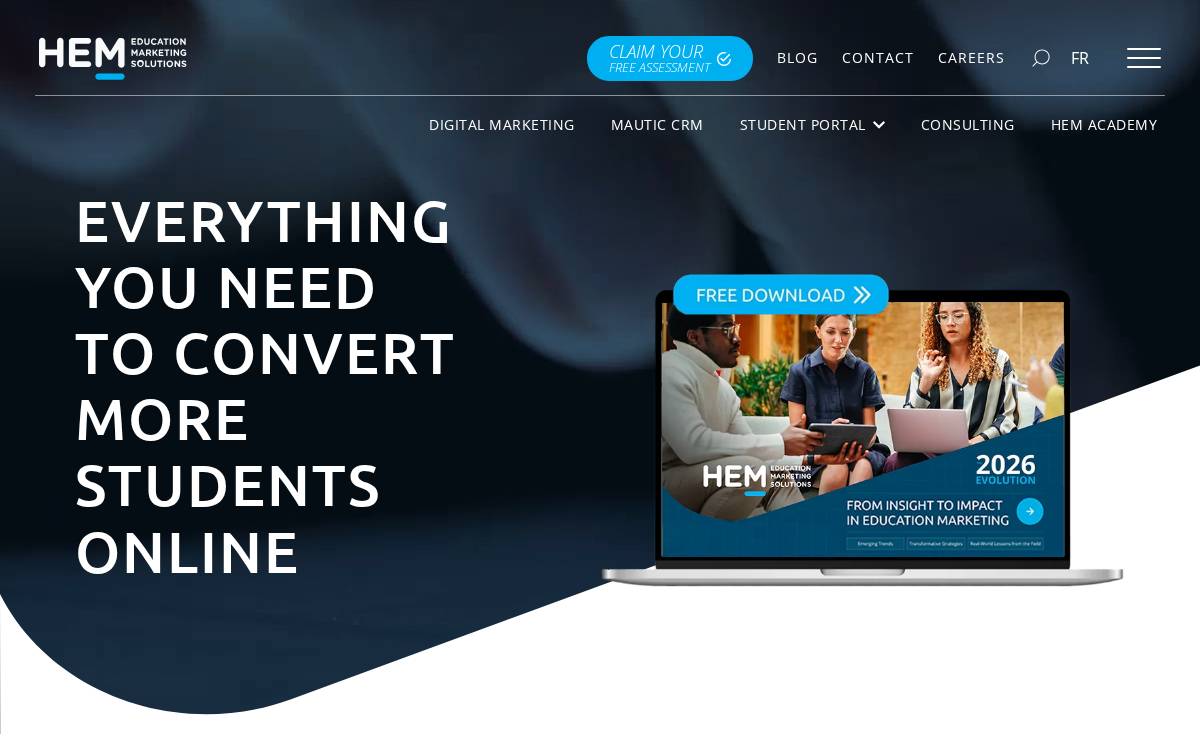 Higher Education Marketing website preview