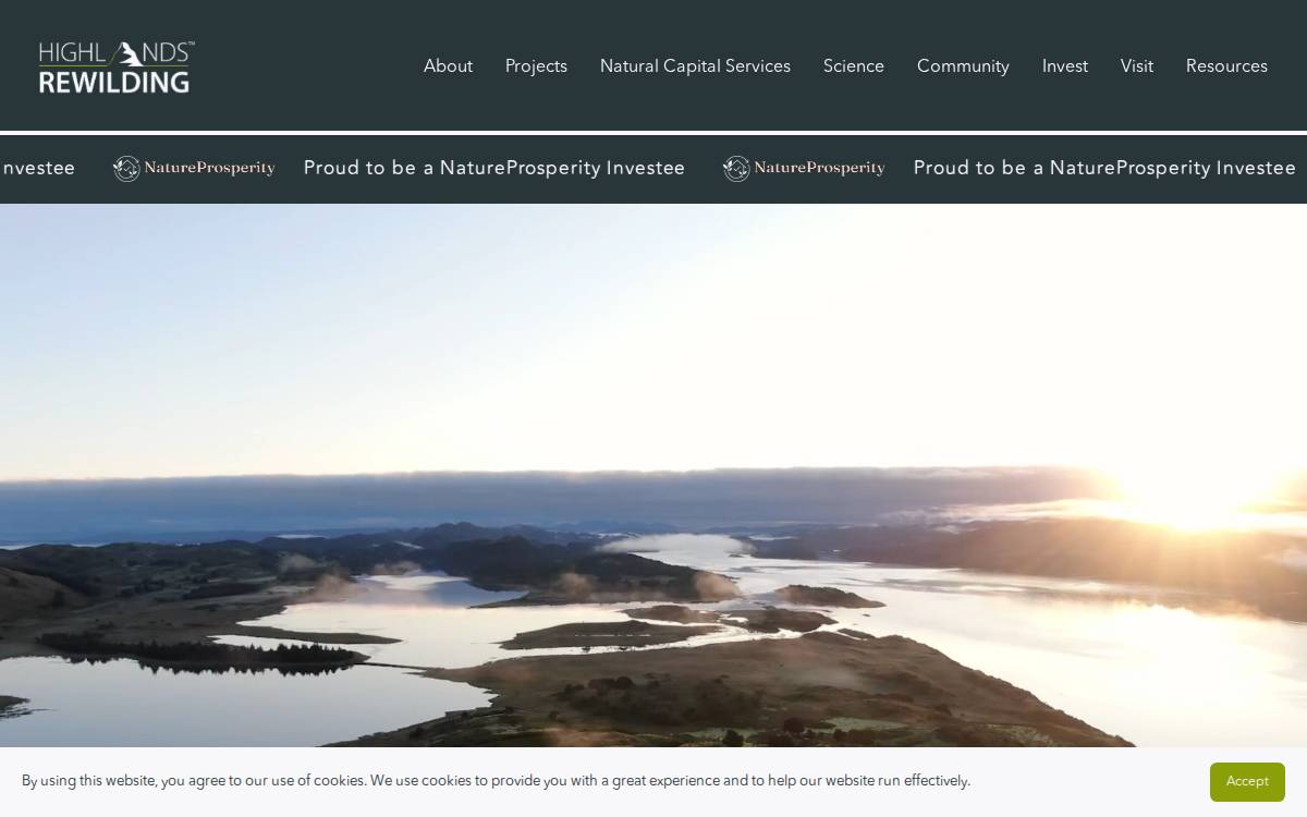 Highlands Rewilding website preview