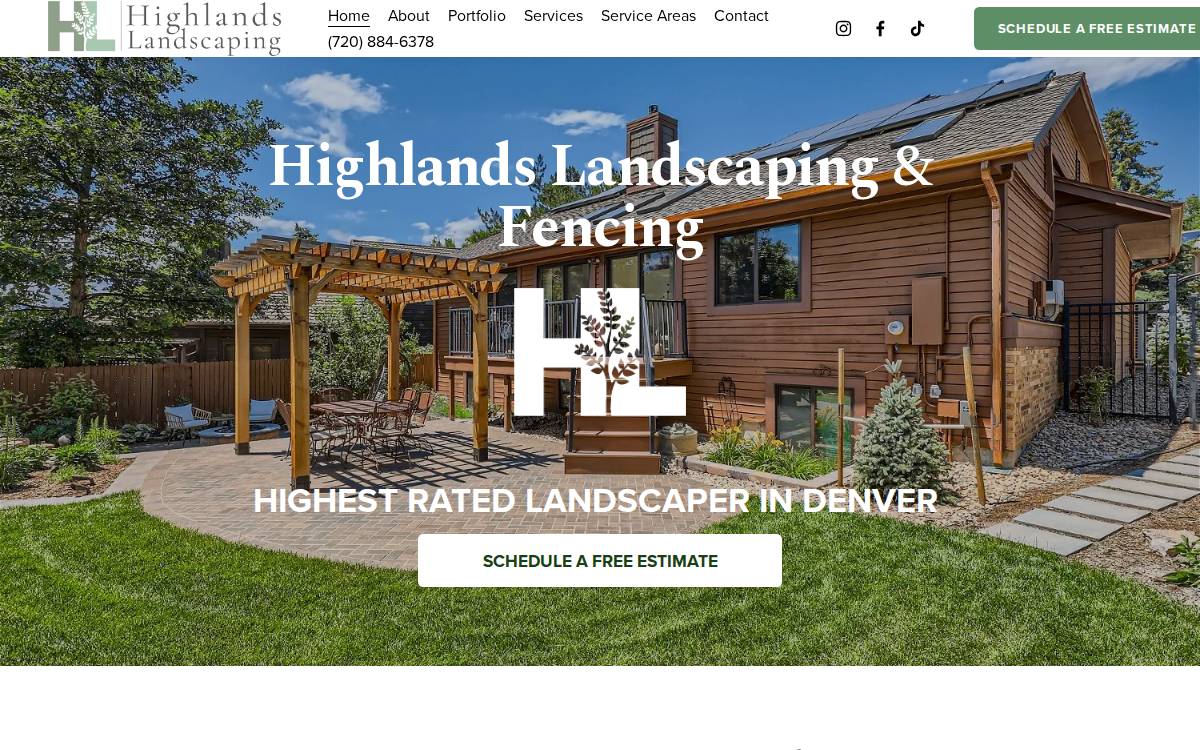 Highlandslandscaping website preview