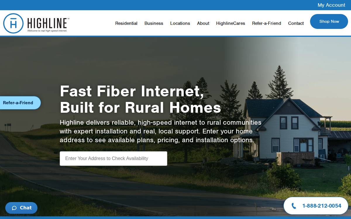 Highline website preview