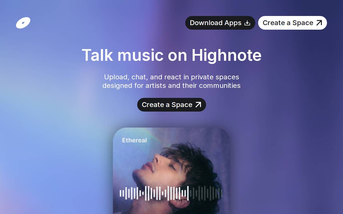 Highnote website preview