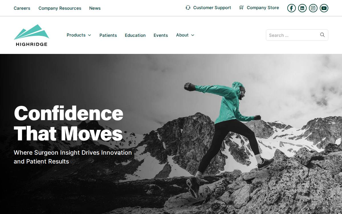 Highridge website preview