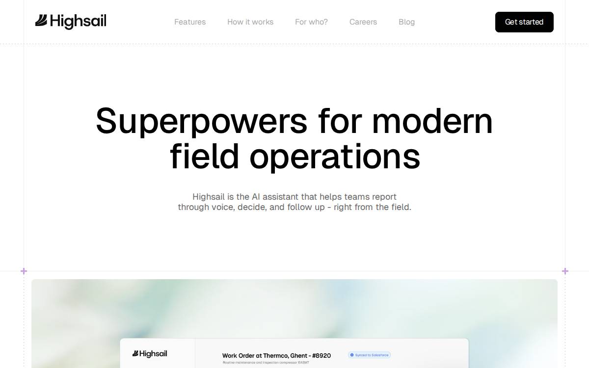 Highsail website preview