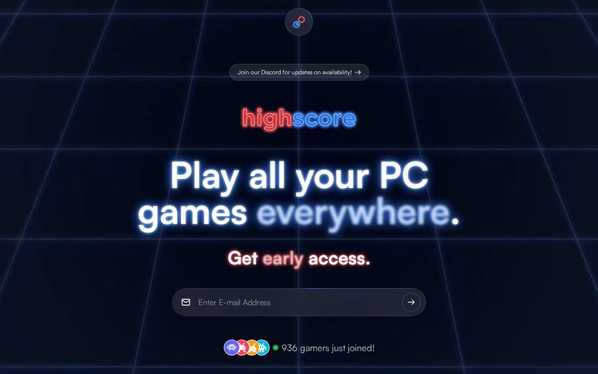 Highscore website preview