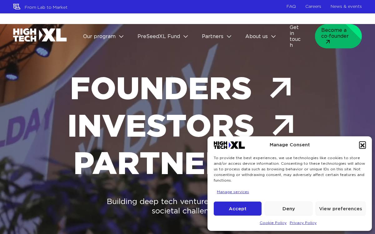 HighTechXL website preview