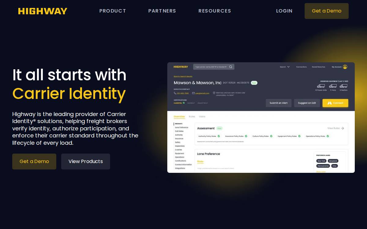 Highway website preview