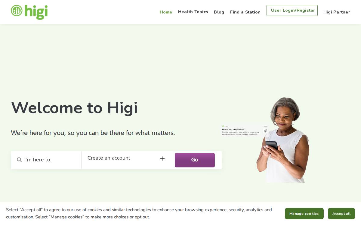 Higi website preview
