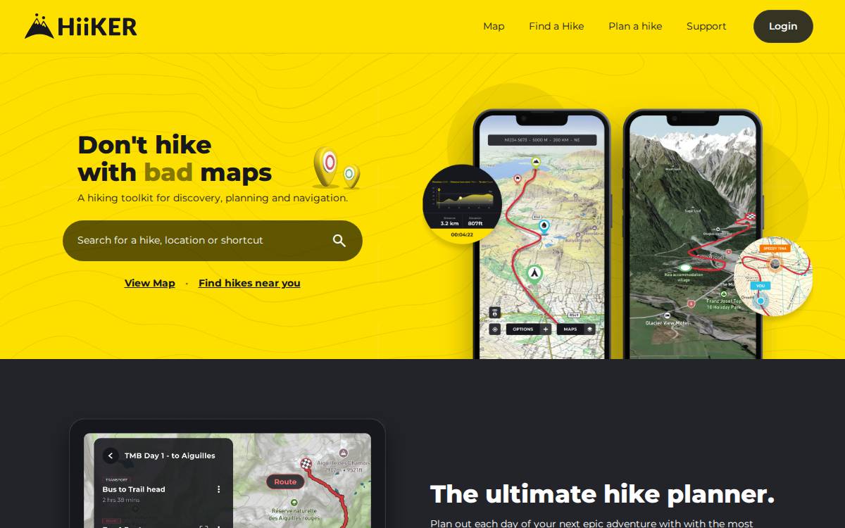 Hiiker website preview