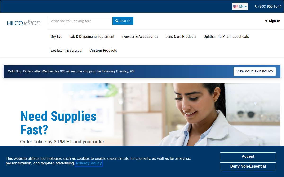 Hilco Vision website preview