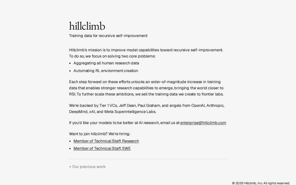 hillclimb website preview