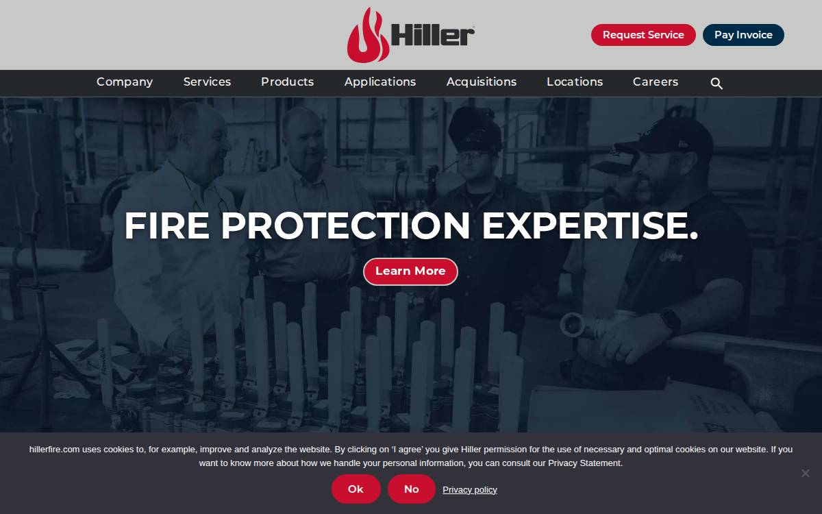 Hillerfire website preview