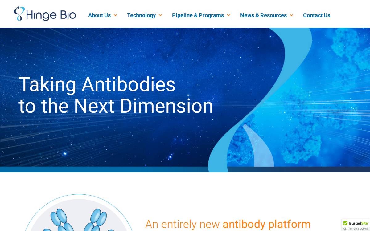 Hinge Bio website preview