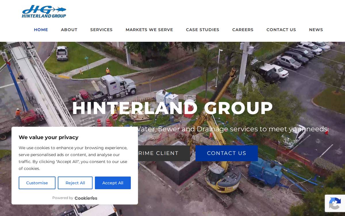 Hinterland Group website preview