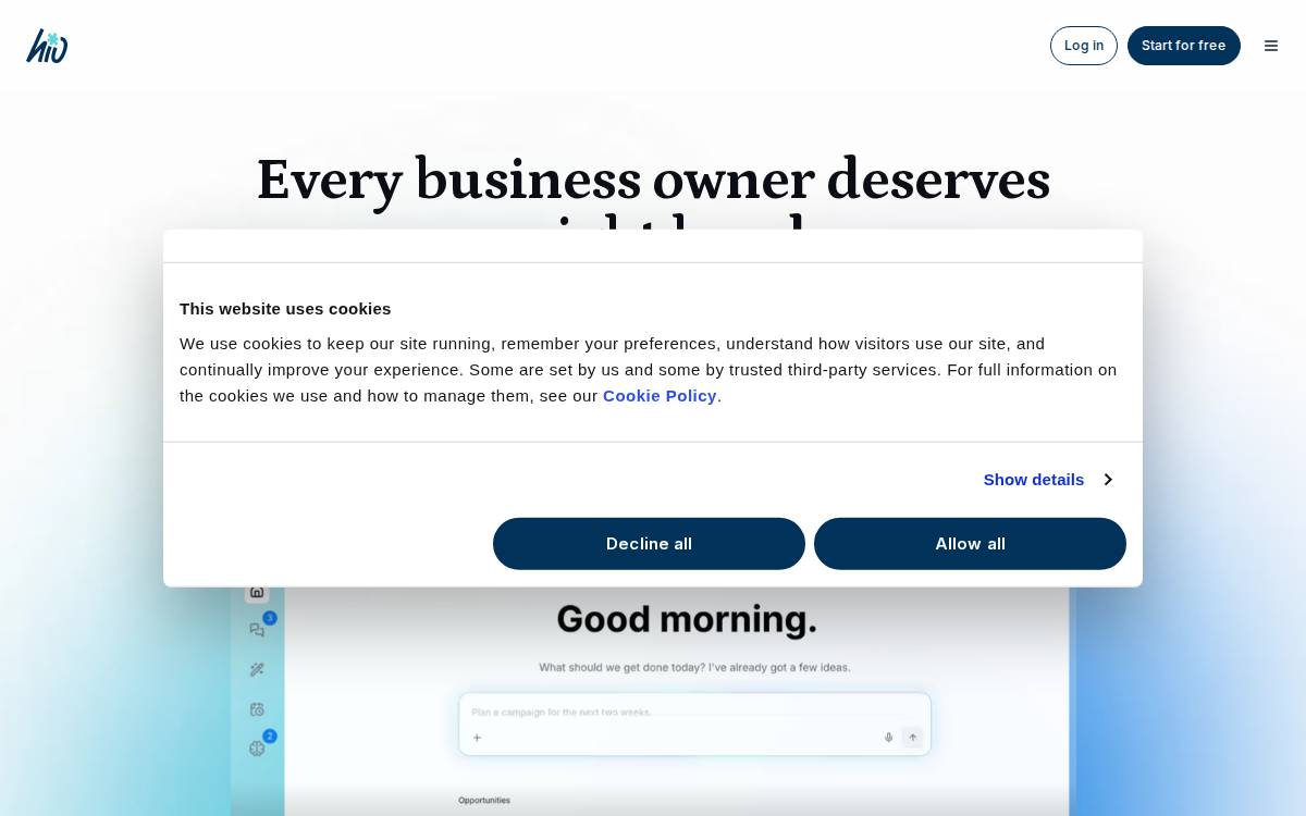 Hioctave website preview