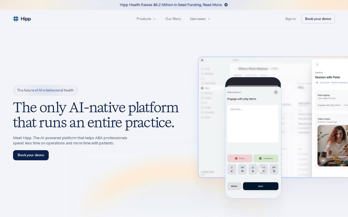 Hipp Health website preview
