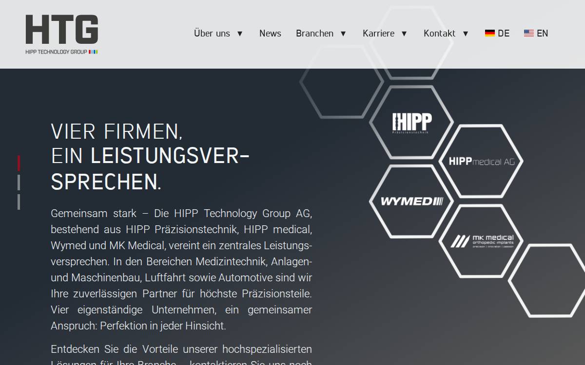 HIPP Technology Group website preview