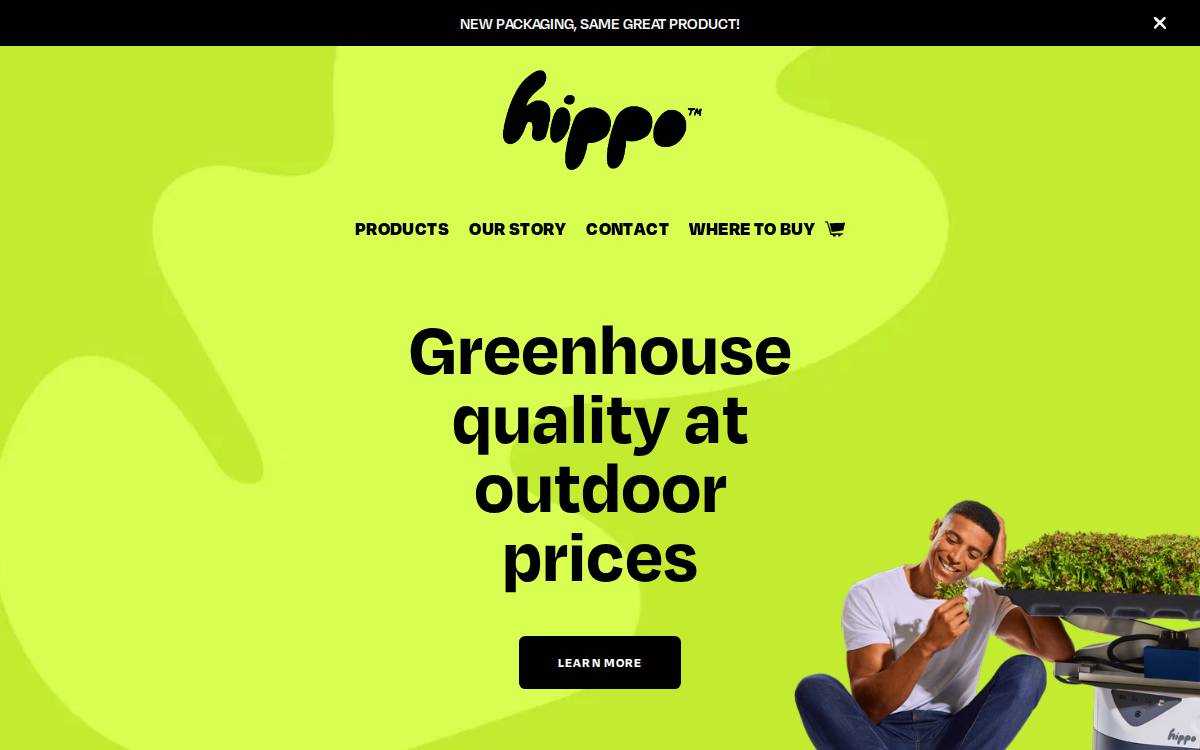 Hippo Harvest website preview