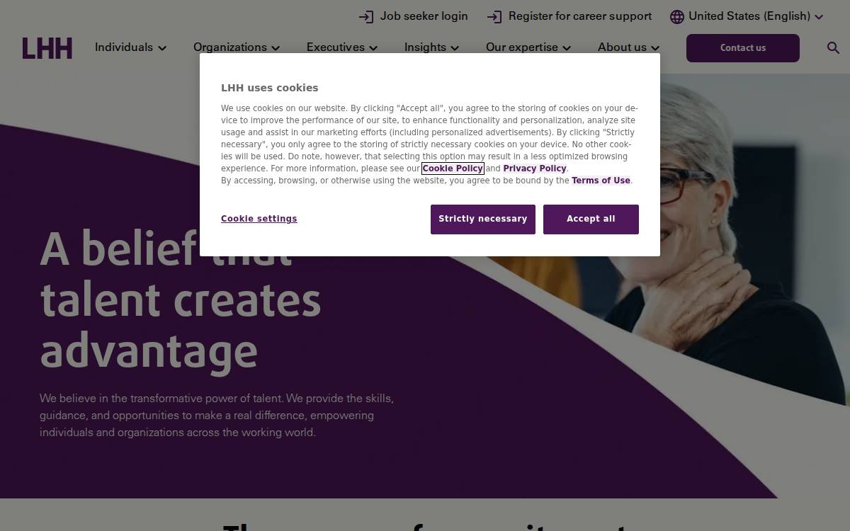 Hired website preview