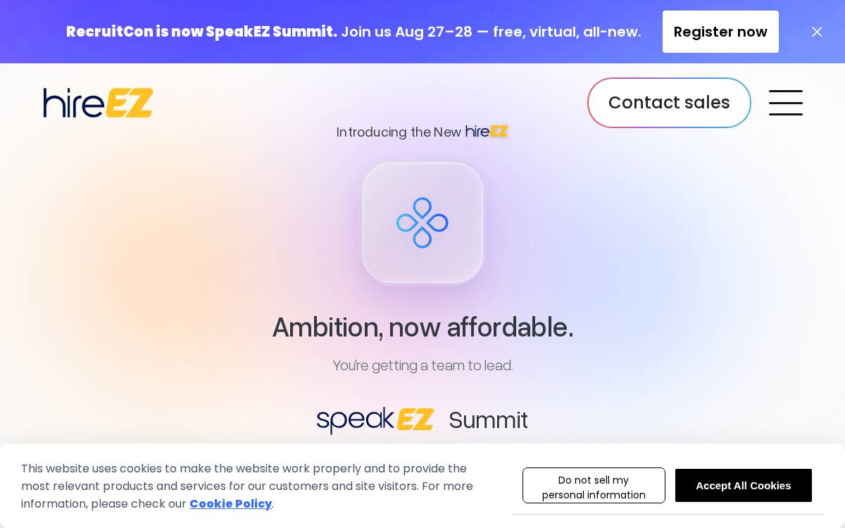 HireEZ website preview