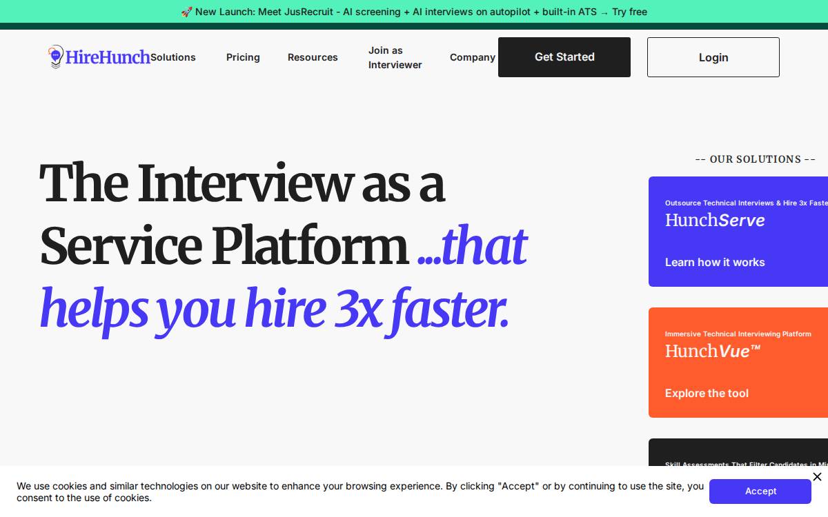 HireHunch website preview