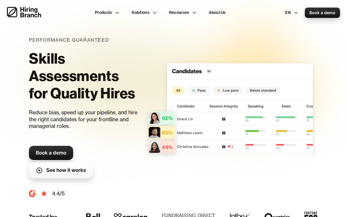 HiringBranch website preview