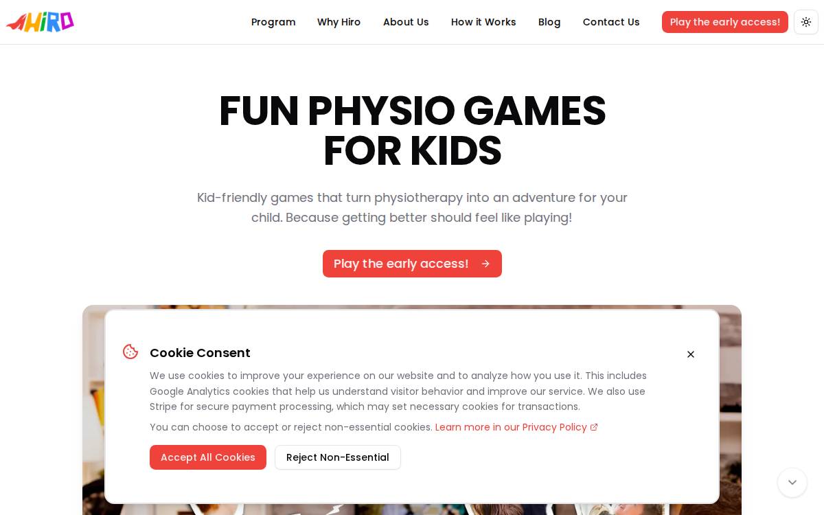 Hiro Technologies Inc. website preview